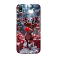 Яскравий чохол для Huawei Y5 2019 з Зимові Оленята – Олень серед подарунків