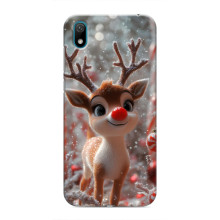 Яркий чехол для Huawei Y5 2019 с Зимними Оленятами