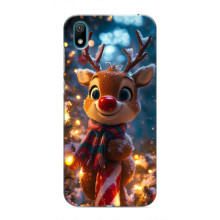 Яскравий чохол для Huawei Y5 2019 з Зимові Оленята – Олень з шарфом