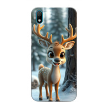 Яскравий чохол для Huawei Y5 2019 з Зимові Оленята – Оленятко в лісі