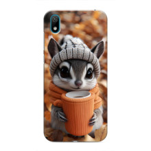 Печатный чехол «Зверята с кофе» для Huawei Y5 2019