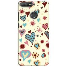 Чехлы для любимой на Хуавей Y6 Прайм 2018 (VPrint) (Сердечки)