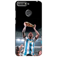Чехлы Лео Месси Аргентина для Huawei Y6 Prime 2018 (Счастливый Месси)