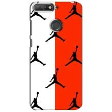 Чохли для Huawei Y6 Prime 2018 - з картинкою JORDAN (AlphaPrint) (Лого Джордан)