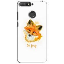 Чехлы с картинкой Лисички для Huawei Y6 Prime 2018 (VPrint) (Девочка Лиса)