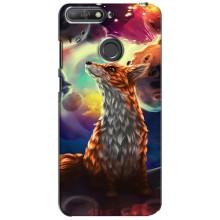 Чехлы с картинкой Лисички для Huawei Y6 Prime 2018 (VPrint) (Лисица в космосе)