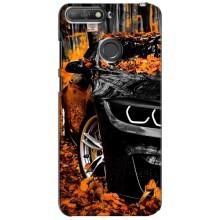 Чохли з Машинами на Хуавей Y6 Прайм 2018 (VPrint) (Чорна Машина)