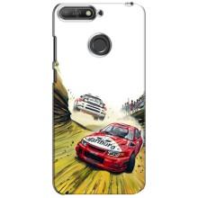 Чохли з Машинами на Хуавей Y6 Прайм 2018 (VPrint) (Гоночні Тачки)