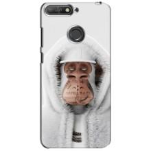 Чехлы с Обезьянами NFT для Huawei Y6 Prime 2018 (AlphaPrint) (обезьяна NFT в тату)