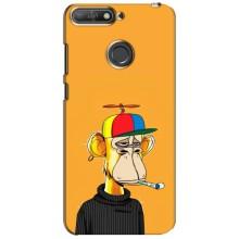 Чехлы с Обезьянами NFT для Huawei Y6 Prime 2018 (AlphaPrint) (Скучающая Обезьяна NFT)