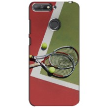 Чехлы с принтом Спортивная тематика для Huawei Y6 Prime 2018 (Ракетки теннис)