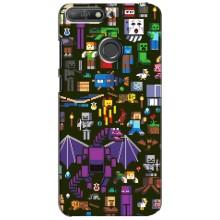 Чехол Майнкрафт на Huawei Y6 Prime 2018 (AlphaPrint) Minecraft (Коллаж Майнкрафт)