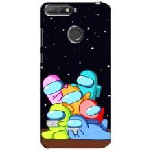 Чохли Амонг Ас для Huawei Y6 Prime 2018 (AlphaPrint) (Скіни в космосі)