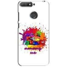 Чохли Амонг Ас для Huawei Y6 Prime 2018 (AlphaPrint) (Яскравий АмонгАс)
