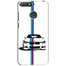 Чохол для Хуавей Y6 Прайм 2018 - з принтом БМВ (AlphaPrint) (Машина БМВ)