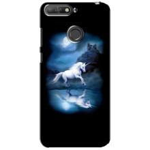 Чохол для Хуавей Y6 Прайм 2018 - (Єдинорожки - Новинки) (AlphaPrint) (Єдиноріг)