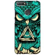 Чохол з пташками на Huawei Y6 Prime 2018 (VPrint) (Сова з оком)