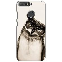 Чохол з пташками на Huawei Y6 Prime 2018 (VPrint) (Сова)