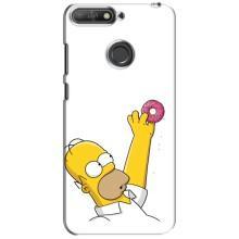 Чjхол з Сімпсонами для Huawei Y6 Prime 2018 (VPrint) (Гомер з пончиком)