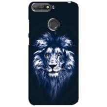 Чохол з картинкою ЛЕВ для Huawei Y6 Prime 2018 (VPrint) (Синій Лев)