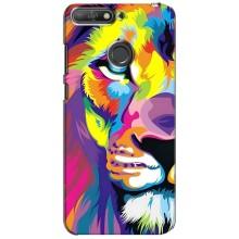 Чохол з картинкою ЛЕВ для Huawei Y6 Prime 2018 (VPrint) (Яскравий Лев)