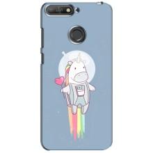 Чохол Unicorn на Huawei Y6 Prime 2018 (Єдинорог космонавт)