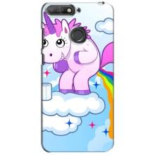 Чохол Unicorn на Huawei Y6 Prime 2018 (Веселка Єдиноріга)