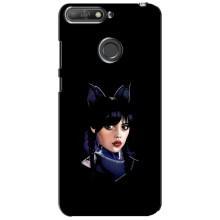 Чохли Венсдей на Huawei Y6 Prime 2018 Уенсдей (AlphaPrint) (серйозна Венздей)