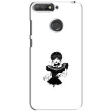 Чохли Венсдей на Huawei Y6 Prime 2018 Уенсдей (AlphaPrint) (танець Венздей)
