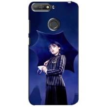 Чохли Венсдей на Huawei Y6 Prime 2018 Уенсдей (AlphaPrint) (Венздей з парасолькою)