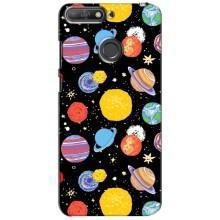 Космічні Чохли для Хуавей Y6 Прайм 2018 (VPrint) (Намальовані планети)