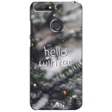 Новогодние, Праздничные Чехлы для Huawei Y6 Prime 2018 - 2024 год (Hello winter)