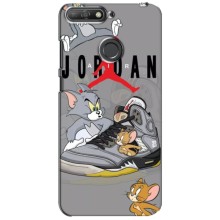 Силиконовый Чехол Nike Air Jordan на Хуавей У6 Прайм (2018) (Air Jordan)
