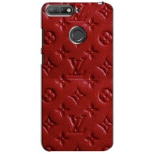 Текстурный Чехол Louis Vuitton для Хуавей У6 Прайм (2018) (Красный ЛВ)