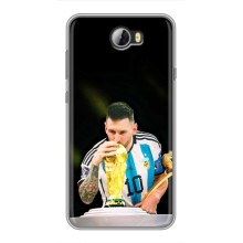 Чехлы для Huawei Y5II (Leo чемпион) (AlphaPrint) (Кубок Месси)