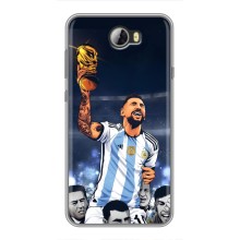 Чехлы для Huawei Y5II (Leo чемпион) (AlphaPrint) (Месси с кубком)