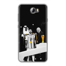 Чехлы для Huawei Y5II (Leo чемпион) (AlphaPrint) (Месси в накидке)