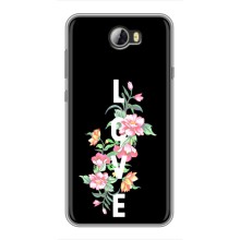 Чехлы для любимой на Хуавей У5II (VPrint) (Цветы LOVE)
