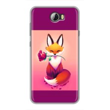 Чехлы с картинкой Лисички для Huawei Y5II (VPrint) (Лисичка с розочкой)