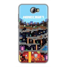 Чехол Майнкрафт на Huawei Y5II (AlphaPrint) Minecraft (фон Minecraft)