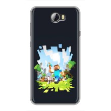 Чехол Майнкрафт на Huawei Y5II (AlphaPrint) Minecraft (персонажи Minecraft)