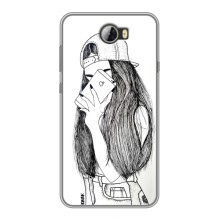 Чехол с печатью для Huawei Y5II - (Мода) (AlphaPrint) (Фото девочки)