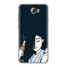 Чехол с печатью для Huawei Y5II - (Мода) (AlphaPrint) (Красивая девочка)