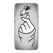 Чохол з принтом для Huawei Y5II (AlphaPrint - Знак сердечка)