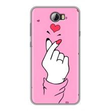 Чохол з принтом для Huawei Y5II (AlphaPrint - Знак сердечка)
