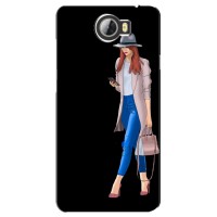 Чехол с картинкой Модные Девчонки Huawei Y5II (Девушка со смартфоном)