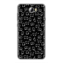 Чехол с принтом для Huawei Y5II (AlphaPrint) Модные коты (Меленькие котики)
