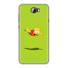 Чехол с Симпсонами для Huawei Y5II (VPrint) (Барт Симпсон)