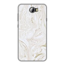 Мраморный чехол на Huawei Y5II (VPrint) (Белый мрамор)