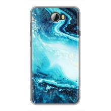 Мраморный чехол на Huawei Y5II (VPrint) (Голубой мрамор)
